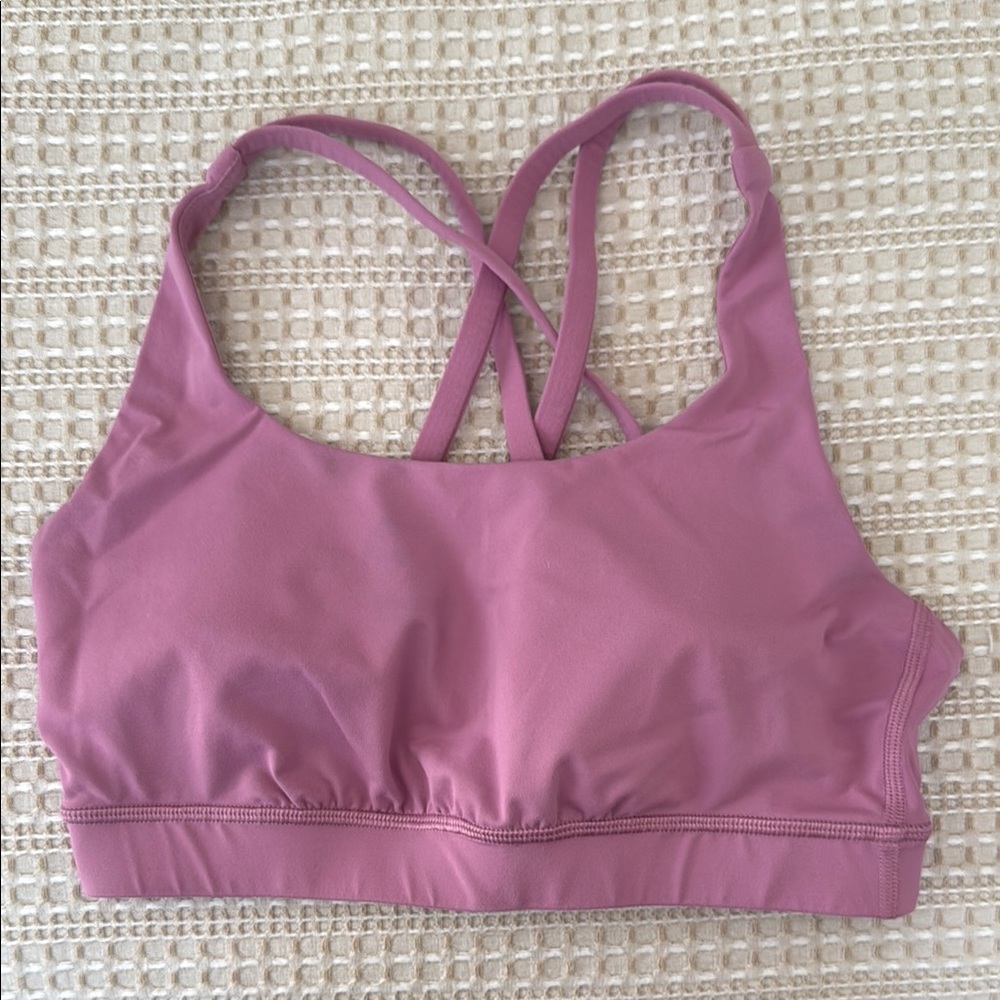 Lululemon Athletica Purple Sports Bra with Crossed Straps